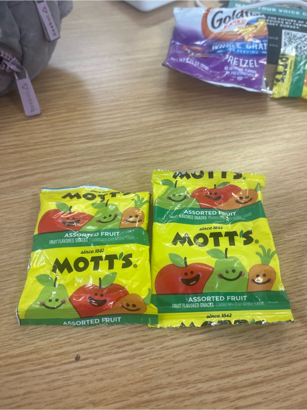 Assorted Fruit Snack Packs in Bright Yellow Packaging